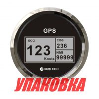 GPS-спидометр электронный, черный циферблат, нержавеющий ободок, выносная антенна, д. 85 мм, Marine Rocket (упаковка из 8 шт.)