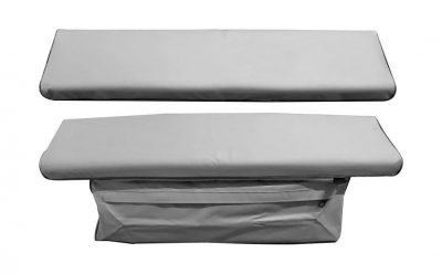 Комплект из 2-х накладок на сиденье, одна с сумкой 1050*200 мм, серый