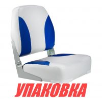 Кресло мягкое складное Classic, обивка винил, цвет серый/синий, Marine Rocket (упаковка из 4 шт.)
