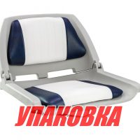 Кресло мягкое складное, обивка винил, цвет белый/синий, Marine Rocket (упаковка из 10 шт.)