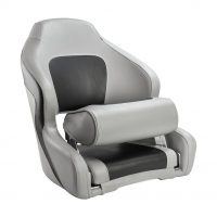 Кресло с болстером Delux Sport Flip Up, обивка угольный/серый винил