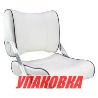 Кресло с перекидной спинкой, обивка белый винил (упаковка из 2 шт.)