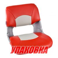 Кресло складное мягкое SKIPPER, цвет серый/красный (упаковка из 2 шт.)