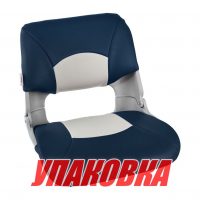 Кресло складное мягкое SKIPPER, цвет серый/синий (упаковка из 4 шт.)