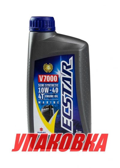 Масло ECSTAR Suzuki Marine V7000 4T SAE 10W40, 1 л, полусинтетика (упаковка 24 шт.)