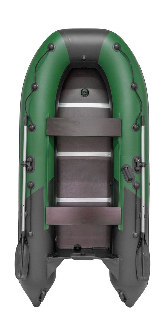 Надувная лодка ПВХ, Ривьера Компакт 3200 СК Комби, зеленый/черный