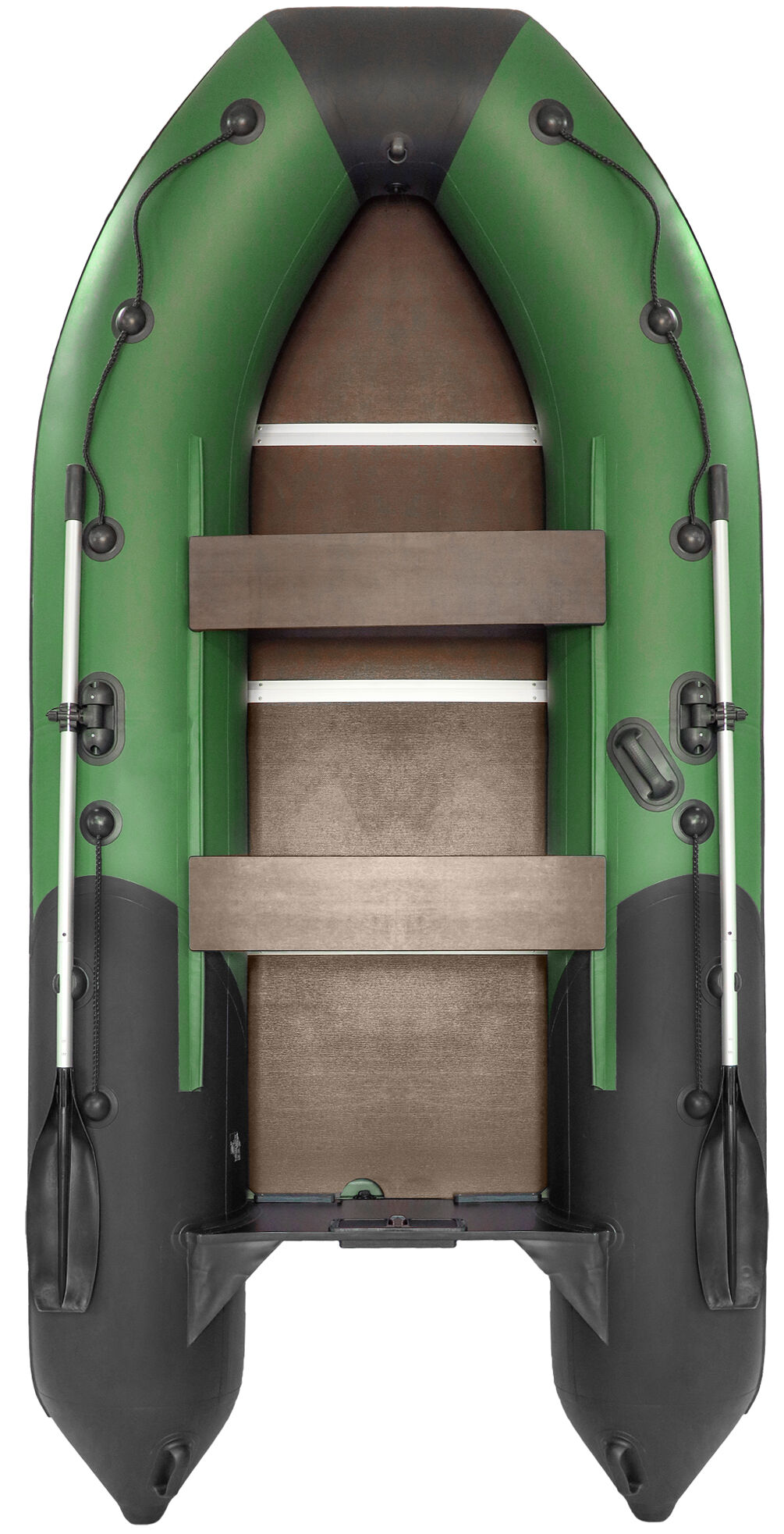 Надувная лодка ПВХ, Ривьера Компакт 3400 СК Комби, зеленый/черный