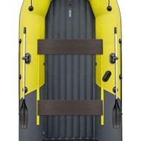 Надувная лодка ПВХ, Таймень NX 3800 НДНД PRO MAX, желтый/графит
