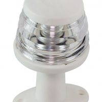 Огонь топовый на стойке 4", белый, пластиковый, 12 В, LED, Ba15d