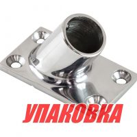 Основание стойки леера 1(25,4 мм), 60 град, прямоугольное (упаковка из 10 шт.)