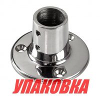Основание стойки леера 7/8(22,2 мм), 90 град, круглое (упаковка из 20 шт.)
