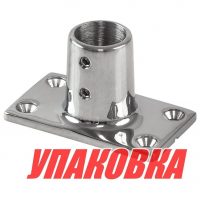 Основание стойки леера 7/8(22,2 мм), 90 град, прямоугольное (упаковка из 20 шт.)