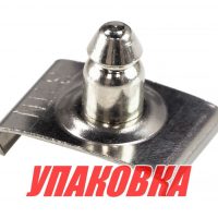 Ответная часть DOT для тентовой застежки на клипсе, никелированная латунь (упаковка из 100 шт.)