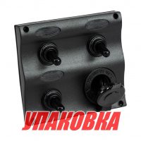 Панель бортового питания 3 переключателя, разъем прикуривателя (упаковка из 24 шт.)