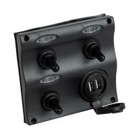 Панель бортового питания 3 переключателя, USB зарядка, индикация