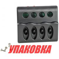 Панель бортового питания 4 переключателя, индикация, предохранители (упаковка из 24 шт.)