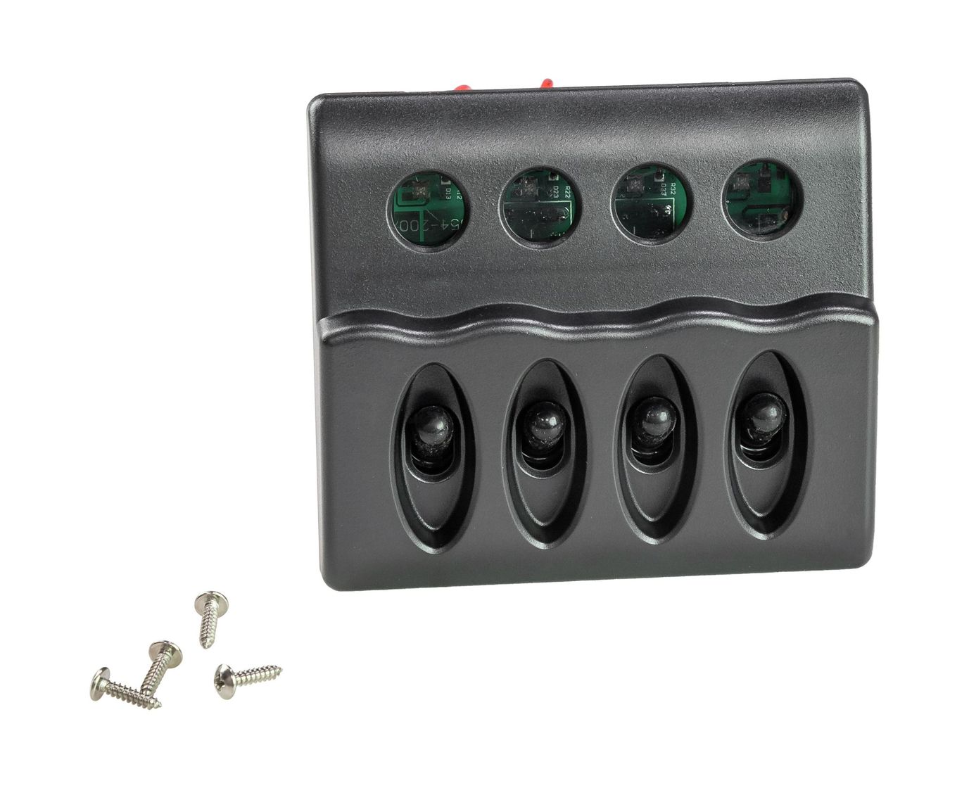 Панель бортового питания 4 переключателя, индикация, предохранители