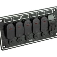 Панель бортового питания 5 переключателей, USB зарядка, индикация, автоматы