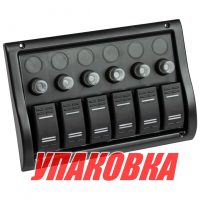 Панель бортового питания 6 переключателей, индикация, автоматы (упаковка из 6 шт.)
