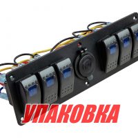 Панель бортового питания 6 переключателей, розетка питания (упаковка из 4 шт.)