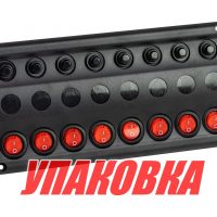 Панель бортового питания 8 переключателей, индикация, автоматы (упаковка из 6 шт.)