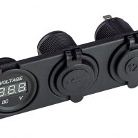 Панель с USB-разъемом 5в 2.1А, прикуривателем и вольтметром
