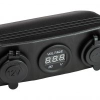 Панель с USB-разъемом 5в 2.1А, прикуривателем и вольтметром