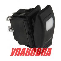 Переключатель двухпозиционный ON-OFF 12 В/16А 4Р с подсветкой (упаковка из 10 шт.)