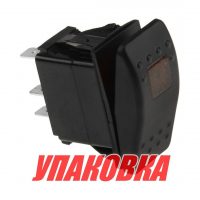 Переключатель двухпозиционный (ON)-OFF 12 В/20А 5Р с подсветкой без фиксации 1 положения (упаковка из 10 шт.)