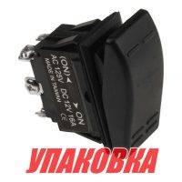 Переключатель двухпозиционный (ON)-ON 12 В/16А 6Р без фиксации 1 положения (упаковка из 10 шт.)