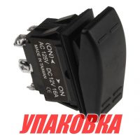 Переключатель двухпозиционный (ON)-ON 12 В/16А 6Р без фиксации 1 положения (упаковка из 25 шт.)