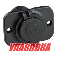 Разъем прикуривателя на панели, врезной, чёрный (упаковка из 10 шт.)