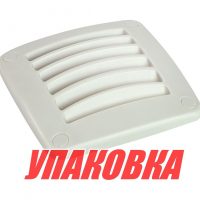 Решетка воздухозаборника  92х92 мм, цвет белый (упаковка из 10 шт.)