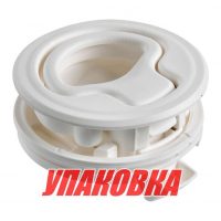Ручка для люка врезная, утапливаемая, белая (упаковка из 16 шт.)