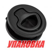 Ручка для люка врезная, утапливаемая, черная (упаковка из 16 шт.)