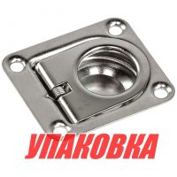 Ручка палубная потайная 44х38 мм, нержавеющая, подпружиненная (упаковка из 50 шт.)