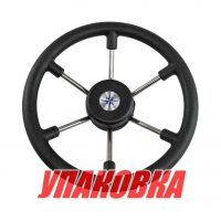 Рулевое колесо LEADER TANEGUM черный обод серебряные спицы д. 330 мм (упаковка из 12 шт.)