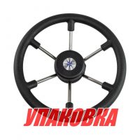 Рулевое колесо LEADER TANEGUM черный обод серебряные спицы д. 330 мм (упаковка из 6 шт.)