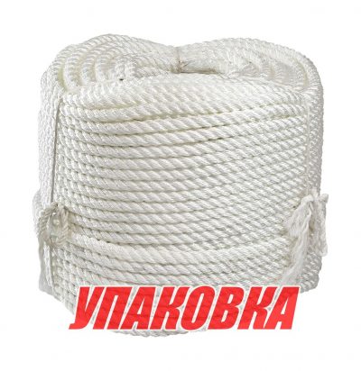 Веревка якорная 3-прядная d12мм, L150м, белый, Marine Rocket (упаковка из 2 шт.)