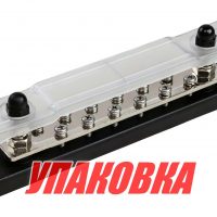 Колодка распределительная электромонтажная с защитной крышкой, 12 контактов (упаковка из 2 шт.)