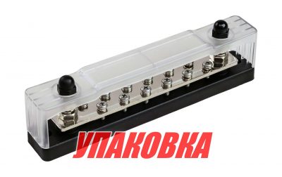 Колодка распределительная электромонтажная с защитной крышкой, 12 контактов (упаковка из 2 шт.)