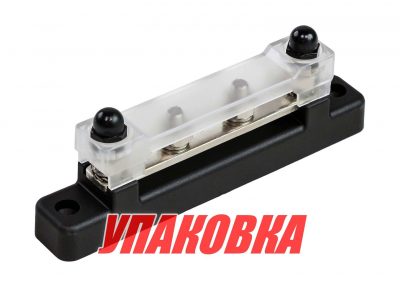 Колодка распределительная электромонтажная с защитной крышкой, 2 контакта (упаковка из 4 шт.)