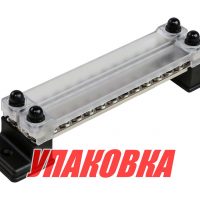 Колодка распределительная электромонтажная с защитной крышкой, 2 планки по 12 контактов (упаковка из 4 шт.)