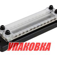 Колодка распределительная электромонтажная с защитной крышкой, 2 планки по 12 контактов (упаковка из 4 шт.)
