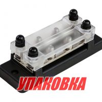 Колодка распределительная электромонтажная с защитной крышкой, 2 планки по 2 контакта (упаковка из 4 шт.)