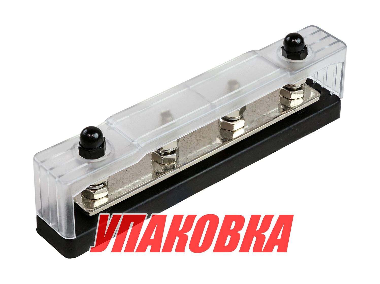 Колодка распределительная электромонтажная с защитной крышкой, 4 контакта (упаковка из 2 шт.)