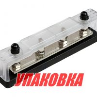 Колодка распределительная электромонтажная с защитной крышкой, 4 контакта (упаковка из 4 шт.)