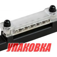 Колодка распределительная электромонтажная с защитной крышкой, 6 контактов (упаковка из 2 шт.)