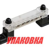 Колодка распределительная электромонтажная с защитной крышкой, 6 контактов (упаковка из 4 шт.)