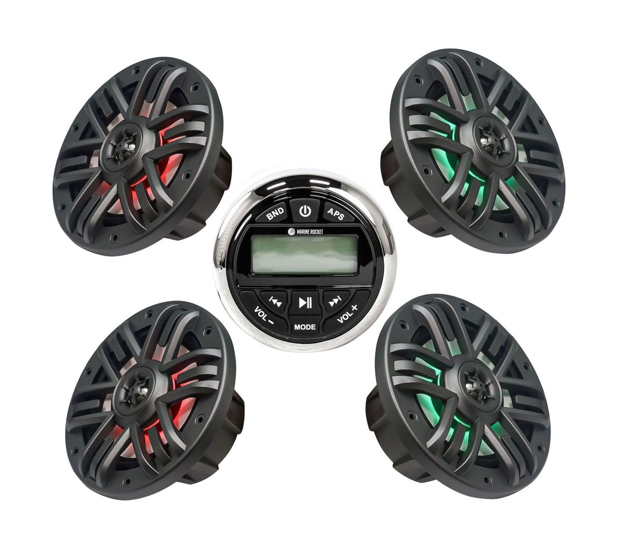 Морская аудиосистема MRH-833S, M165MR (2 компл), Marine Rocket